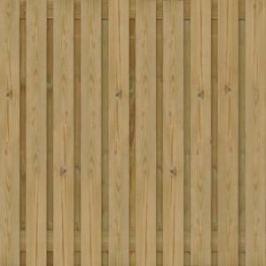 Mega-Schutting, Grenen tuinscherm 21 planks recht - verticaal - 180x180 cm
